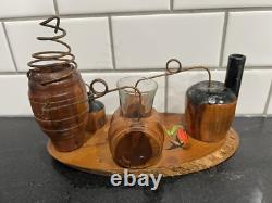 Vintage WOODEN Moonshine Still Whiskey Prohibition Bootlegger Liquor Folk Art