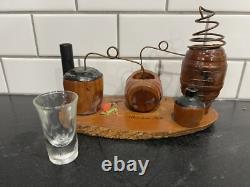 Vintage WOODEN Moonshine Still Whiskey Prohibition Bootlegger Liquor Folk Art
