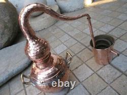 Vintage in Copper Distillery Alambicco Alembic Still Moonshine & Whiskey 1,2 Lt