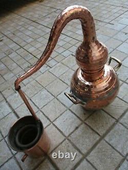 Vintage in Copper Distillery Alambicco Alembic Still Moonshine & Whiskey 1,2 Lt