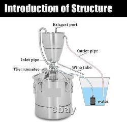 Water Distiller, New Jinbei Condenser Still Wine Making Kit Home Brewing DIY 30L